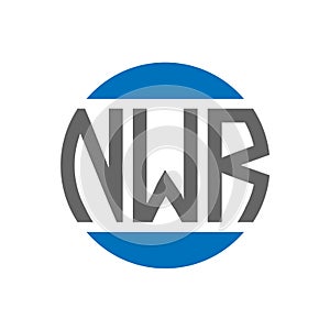 NWR letter logo design on white background. NWR creative initials circle logo concept. NWR letter design photo