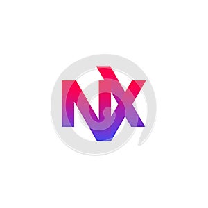 NX letters logo design, vector