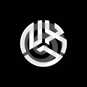 NXL letter logo design on black background. NXL creative initials letter logo concept. NXL letter design