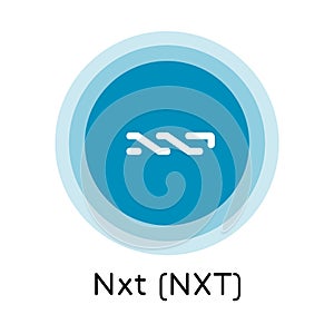 Nxt NXT. Vector illustration crypto coin icon o