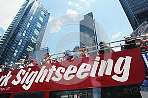 NY sightseeing bus tour.