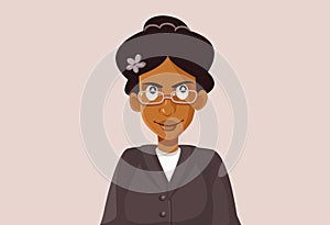 NY, USA, January 3, 2020, Rosa Parks Vector Caricature