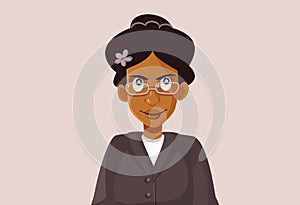 NY, USA, January 3, 2020, Rosa Parks Vector Caricature photo
