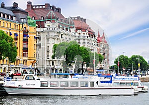 Nybrohamnen, waterfront in Stockholm, Sweden