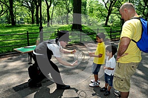 NYC: Children Watching a Magician