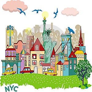 Nyc city vector design