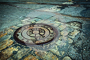 NYC Manhole drain cover