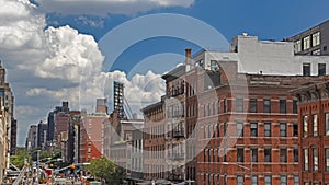 NYC Meatpacking District cityscape clouds