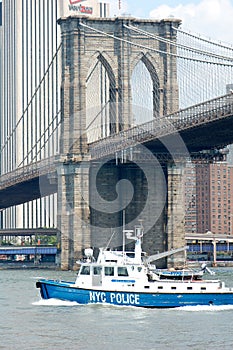 NYC Police Boat on the East River