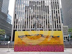 NYC Public Art Installation, Avenue of the Americas, Fantasy Landscapes, New York City, NY, USA