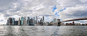 NYC Skyline from Brooklyn Bridge Park in Brooklyn, New York, USA