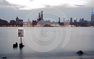 Nyc skyline over the hudson river