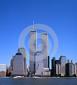 NYC Skyline With The Twin Towers photo