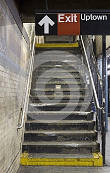 NYC subway platform steps