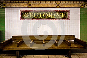 NYC Subway Station Bench