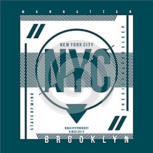 NYC TYPOGRAPHY GRAPHIC T SHIRT DESIGN