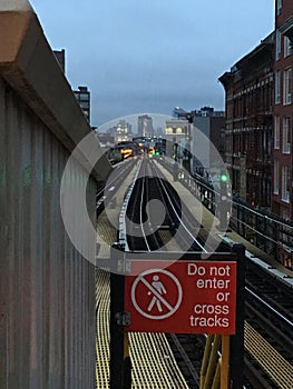 Nyc urban train tracks