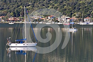 Nydri bay at Lefkada, Greece photo