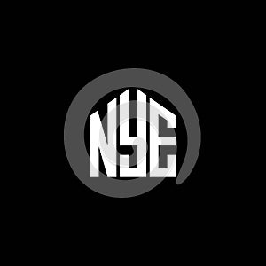 NYE letter logo design on BLACK background. NYE creative initials letter logo concept. NYE letter design photo