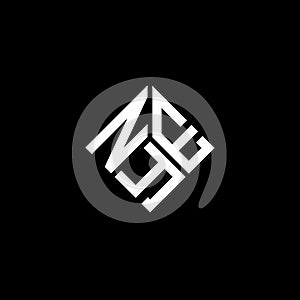 NYE letter logo design on black background. NYE creative initials letter logo concept. NYE letter design photo
