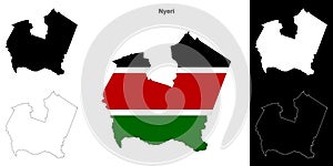 Nyeri outline map