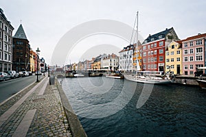 The Nyhavn Canal, in Copenhagen, Denmark.