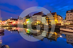 Nyhavn in Copenhagen, Denmark.