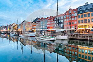 Nyhavn in Copenhagen, Denmark.