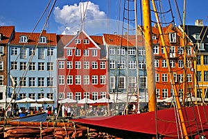 Nyhavn (new Harbor) in Copenhagen, Denmark.
