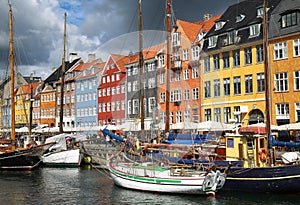 Nyhavn (new Harbor) in Copenhagen, Denmark