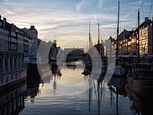 Nyhavn New harbor in Copenhagen, Denmark.