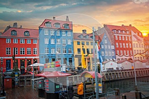 Nyhavn is the old harbor of Copenhagen