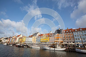 The 17th and 18th Century Houses in Nyhavn (New Harbor), Copenhagen, Denmark