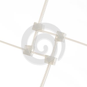 Nylon cable ties isolated