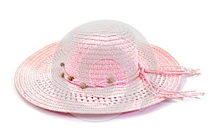 Nylon weave hat isolated on white background. Weave hat isolated