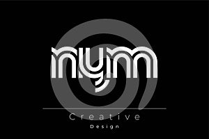 NYM Creative Unique Modern Letter Logo Design