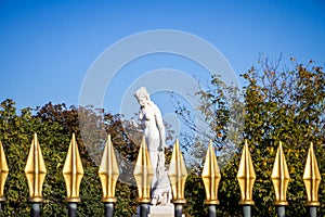 The Nymph statue in Tuileries Garden entrance gate, Paris