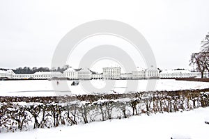 Nymphenburg Castle in winter, Munich. Germany