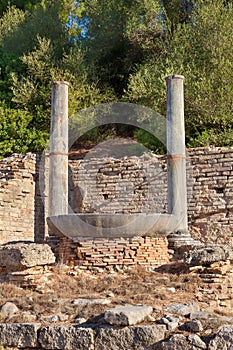 Nympheum water fountain to Herdoes Atticus in Olympia Greece