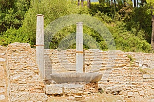 Nympheum water fountain to Herdoes Atticus in Olympia Greece