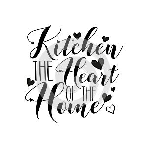 La cucina cuore da positivo calligrafia con il cuore 