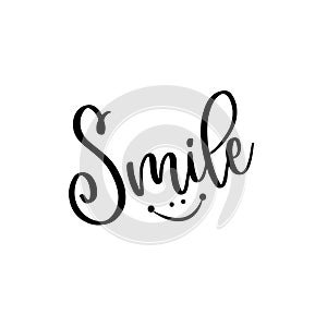 Smile postive calligrapy photo