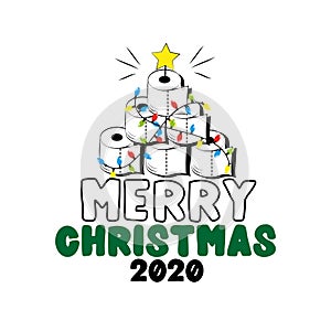 Merry Christmas 2020 - Toilet paper Christmas tree.