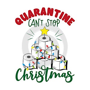 Quarantine can`t stop Christmas-Toilet paper Christmas tree. photo