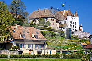 Nyon town in Valais, Switzerland photo
