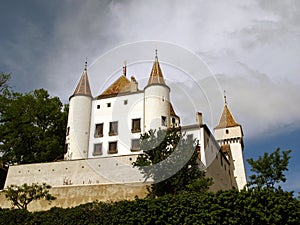 Nyon white castle, Switzerland photo