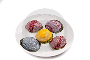 Nyonya angku kueh is traditional food prepared during festive celebration in Malaysia. Also known as red tortoise cake.