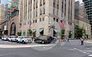 NYPD Convoy, 5th Avenue, New York City, NYC, NY, USA