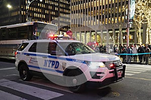 NYPD patrol car in Manhattan