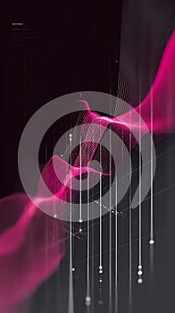 Nyquist Shannon Sampling Theorem Intersected Equidistant Glowing White Lines